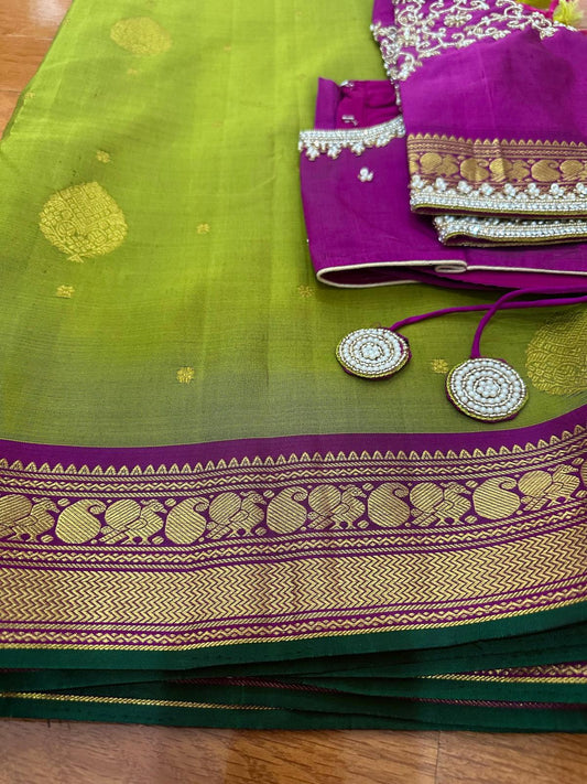 Pure Kanjivaram Double Varapu Saree